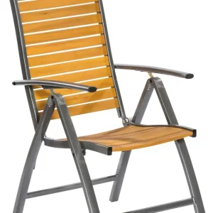 Scaun de gradina pliabil Santorin maro 54/65/109 cm Lichidare de stoc