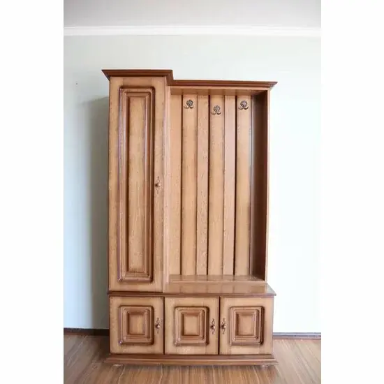 Doar azi Cuier hol, cu dulap integrat, din PAL, 120x40x193 cm, p43 antichizat