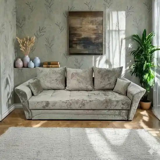 Mai ieftin Canapea extensibilă Cora, culoare personalizabila - 230x100 cm, 3 locuri, ladă depozitare, stofă