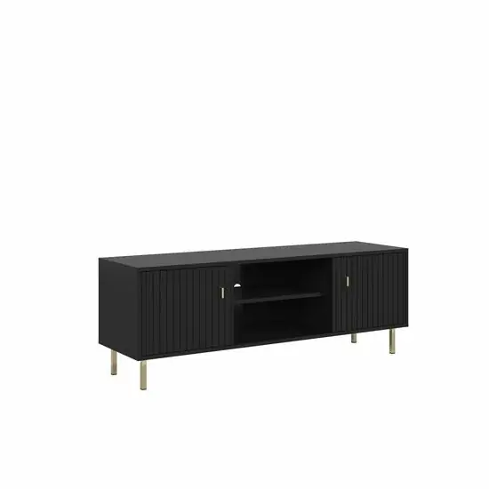 Cumpără online Comodă TV PIANO RTV2D, Suport Multimedia cu 2 Uși și Nișă Centrală
