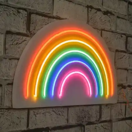 Benzi luminoase LED neon flexibile Re-Bloom, impermeabile IP67, multicolor, 50 x 26 cm Preț mic