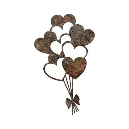 Promoție Wallxpert decor de perete metal pictat manual, 35x21 cm, grosime 1.5mm, antichizat - Verificat A · Re-Bloom