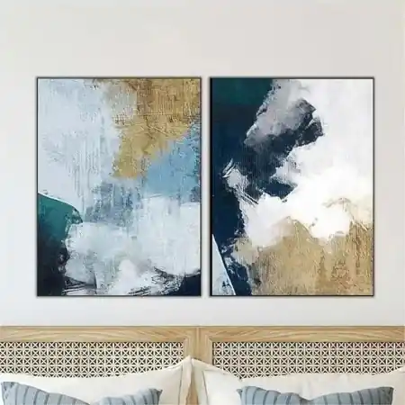 Calitate înaltă Set 2 tablouri decorative MDF, 2x60x80 cm, MDF 100%, imprimare digitala, multicolor - Verificat A · Re-Bloom