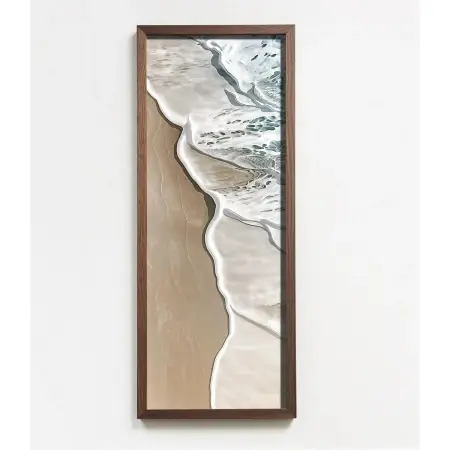 Wallxpert tablou decorativ inramat, 40x120 cm, MDF 3mm, imprimare UV, cadru lemn pin 3.5mm, format panoramic, multicolor - Verificat A · Re-Bloom Chilipir