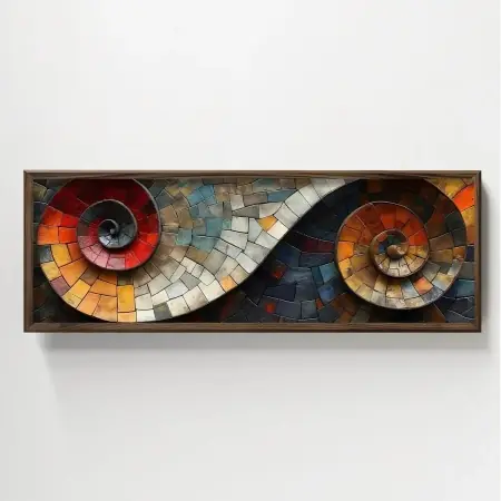 Wallxpert tablou decorativ inramat MDF 120x40x3.5 cm, imprimare UV, MDF 3mm, cadru molid 100%, format panoramic, multicolor - Verificat A · Re-Bloom Super ofertă