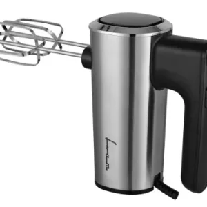 Mixer de mana Fram FHM-4006DSS, Putere 400W, 6 Viteze + Turbo, Ecran LCD, Teluri si carlige inox, Negru/Inox Comandă acum