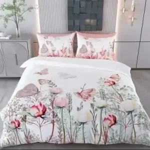 Ofertă de sezon Set husa pilota + fata de perna, 70% bumbac/30% poliester, 135x200 cm + 80x80 cm, imprimeu pigmentat, lavabil 30°C, multicolor - Verificat A · Re-Bloom