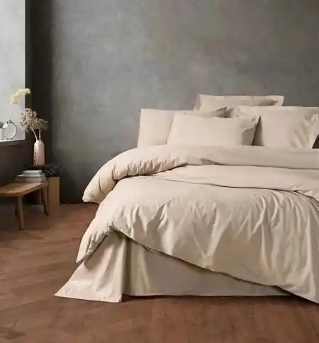 Set husa pilota + fata de perna, bumbac ranforce 100%, 155x220 cm + 80x80 cm, bej - Verificat A · Re-Bloom Vezi acum