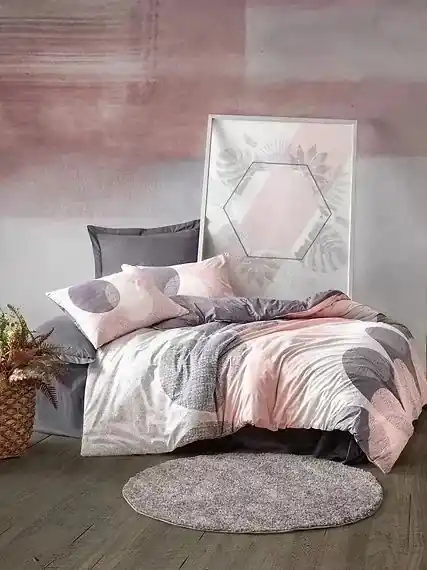 Promoție Set husa pilota + fata de perna, bumbac ranforce 100%, 135x200 cm + 80x80 cm, multicolor - Verificat A · Re-Bloom