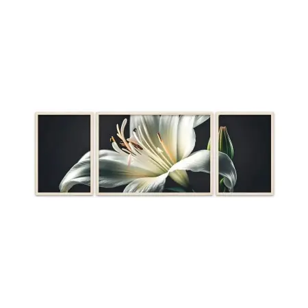Wallxpert set 3 tablouri decorative MDF/lemn solid, 2x50x35 cm + 1x50x70 cm, MDF 3mm, cadru lemn 2 cm, multicolor - Verificat A · Re-Bloom Ofertă exclusivă