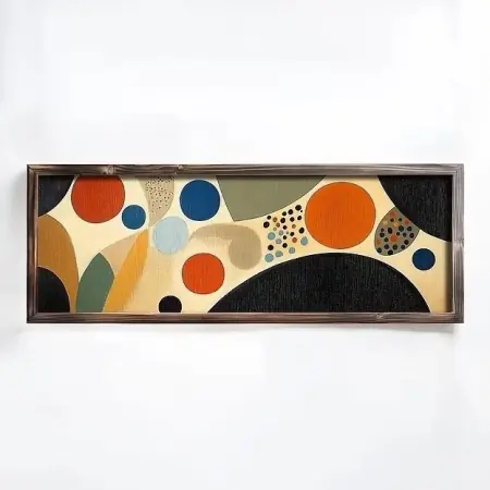 Super ofertă Tablou decorativ MDF/lemn masiv 40x120x3.5 cm, format vertical, multicolor - Verificat A · Re-Bloom