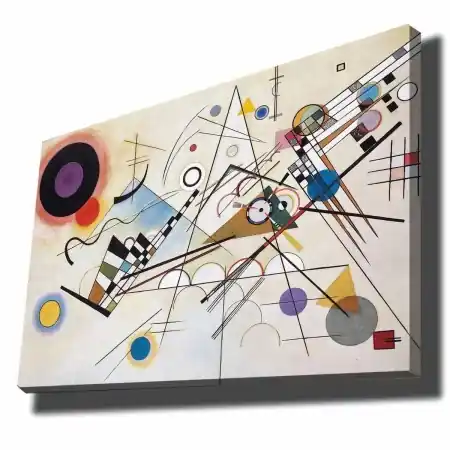 Ofertă de sezon Tablou decorativ canvas Vasili Kandinsky 70x100 cm, panza 100%, cadru lemn 100% grosime 2.8 cm, multicolor - Verificat A · Re-Bloom
