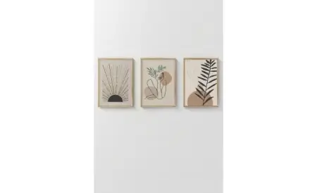 Set tablou decorativ Re-Bloom, 3 piese, lemn masiv/MDF, multicolor, 33 x 48 cm Ofertă exclusivă
