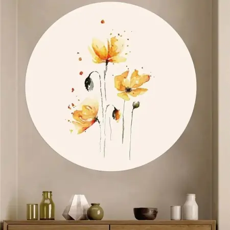 Sticker autoadeziv Re-Bloom, model floral, vinil, multicolor, 78 cm Plată sigură