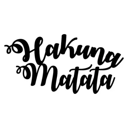 Super ofertă Decor de perete Hakuna Matata Re-Bloom, metal, negru, 70 x 45 cm