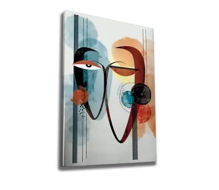 Promoție Wallxpert tablou decorativ canvas 50x70 cm, 50% bumbac/50% poliester, imprimare digitala, rama lemn 2x3 cm, multicolor - Verificat A · Re-Bloom