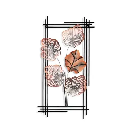 Reduceri Decor de perete Re-Bloom, model floral, multicolor, 48 x 87 x 4 cm