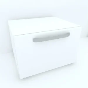 Armonia Comoda alba cu 1 sertar cu maner front MDF Alb Lucios Super ofertă