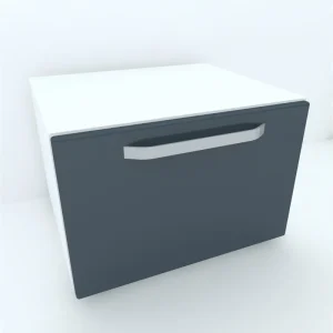 Armonia Comoda alba cu o usa cu maner front MDF Gri Ofertă exclusivă