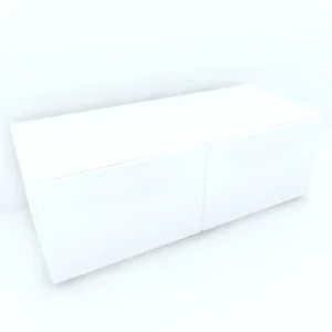 Armonia Comoda alba cu 2 usi cu sistem "PUSH TO OPEN" fronturi MDF Alb Lucios Livrare expres
