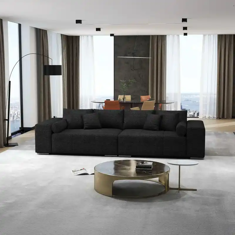 Canapea extensibilă dumonde cu ladă de depozitare Marbela Enjoy Black XXL 295x120 cm Vezi acum
