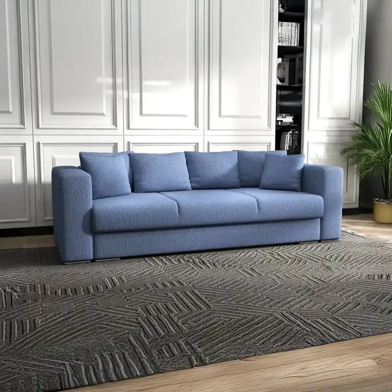 Canapea extensibilă dumonde cu ladă de depozitare Gloria Enjoy Blue 240x100 cm Reducere