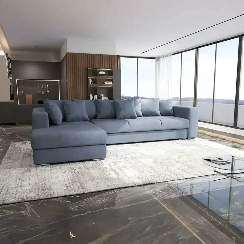 Reducere de preț Colțar extensibil dumonde cu ladă de depozitare Gloria Enjoy Antracit 320x183 cm