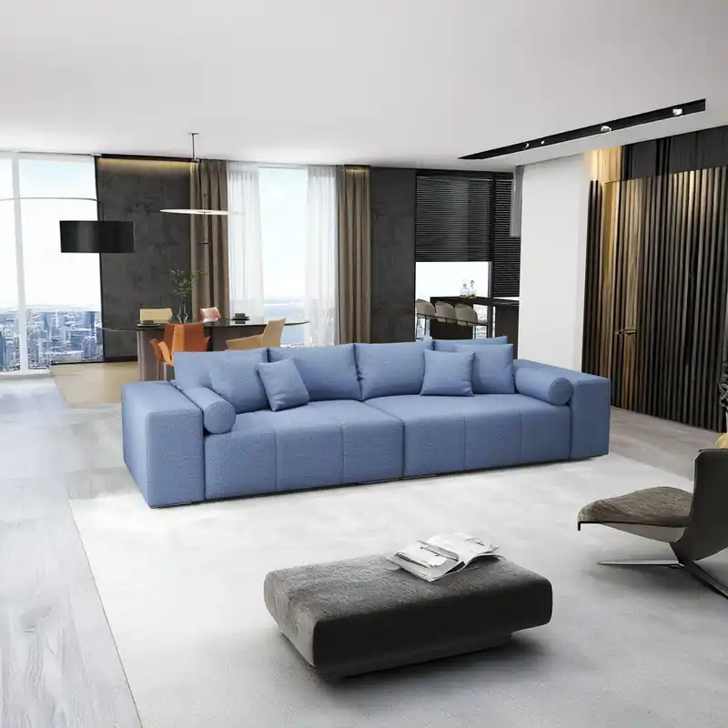 Canapea extensibilă dumonde cu ladă de depozitare Marbela Enjoy Blue XXL 295x120 cm Discount