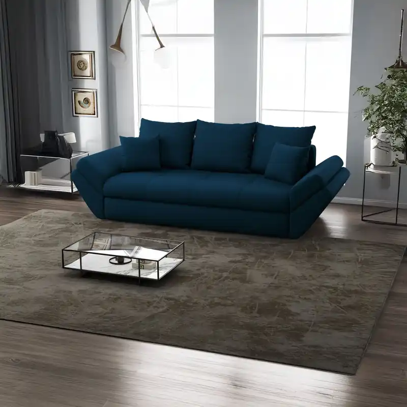 Canapea extensibilă dumonde cu ladă de depozitare Loana Enjoy Petrol 250x100 cm Calitate înaltă