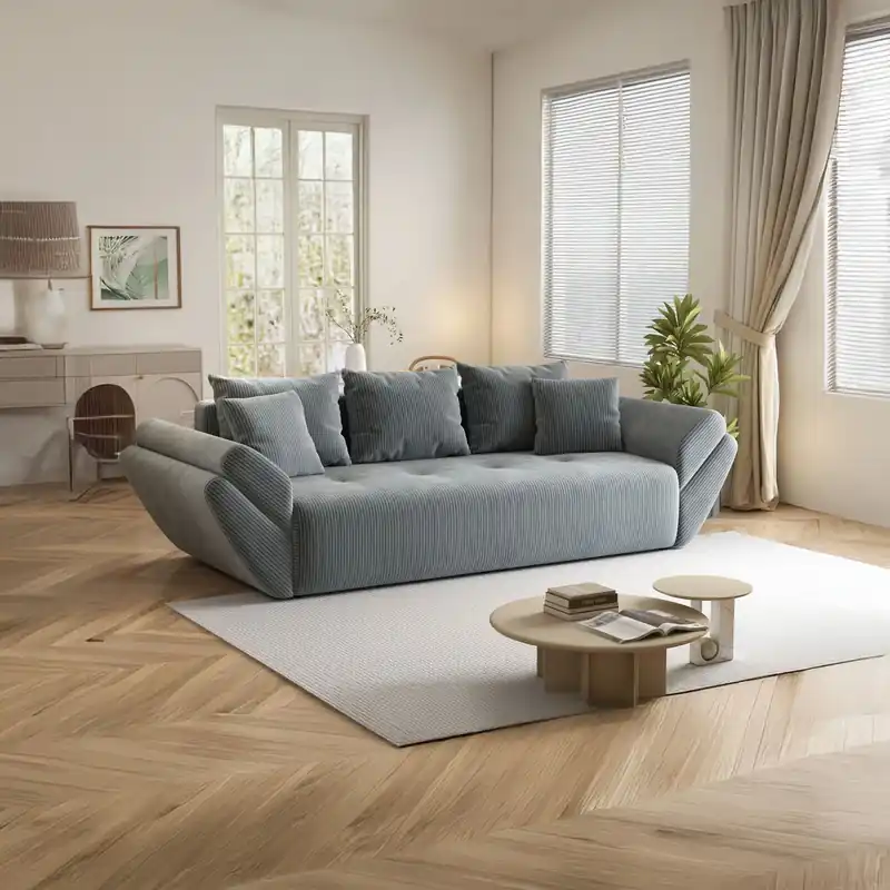 Expediere rapidă Canapea extensibilă dumonde cu ladă de depozitare Berlin Zoom Grey 250x100 cm