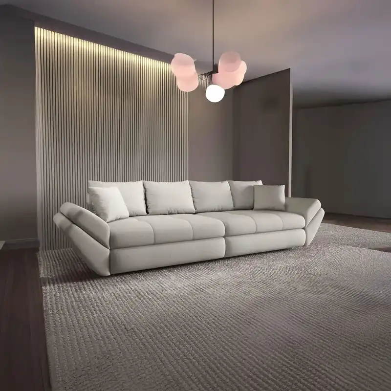 Cumpărături sigure Canapea extensibilă dumonde cu ladă de depozitare Loana Enjoy Bej 300x100 cm