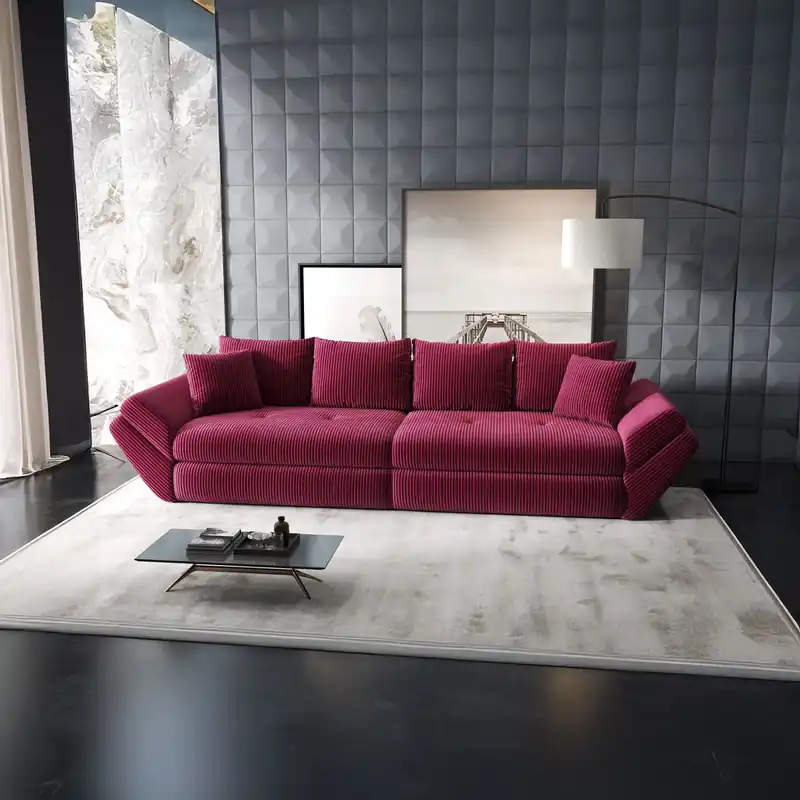 Mai ieftin Canapea extensibilă dumonde cu ladă de depozitare Loana Zoom Rosu 300x100 cm