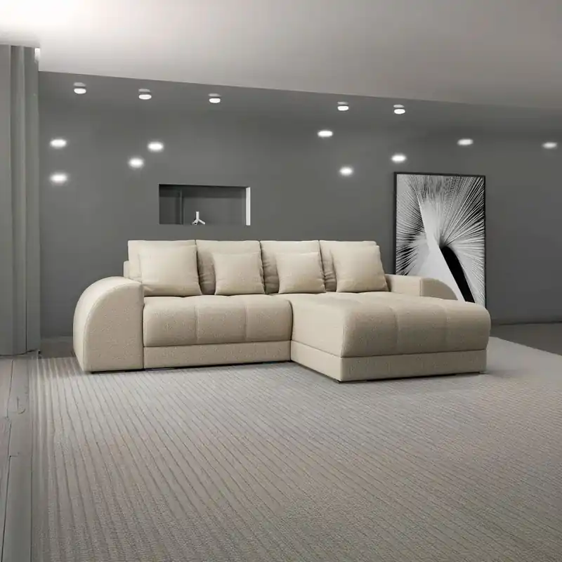 Cumpără acum Colțar extensibil dumonde cu ladă de depozitare Verona Enjoy Camel II 290x185 cm