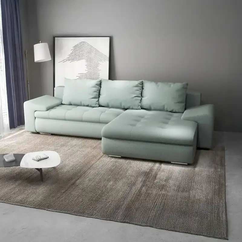 Cel mai bun preț Colțar extensibil dumonde cu ladă de depozitare Leonardo Enjoy Mint 260x185 cm II