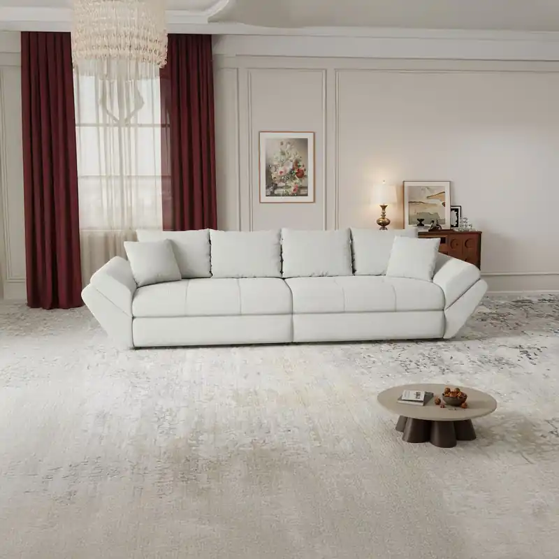 Ieftin Canapea extensibilă dumonde cu ladă de depozitare Loana Vibe Bej 300x100 cm