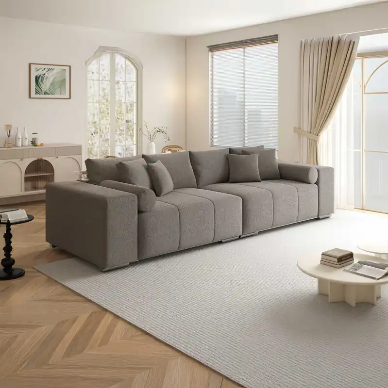 Canapea extensibilă dumonde cu ladă de depozitare Marbela XXL Monte Gri 16 295x120 cm Ofertă de sezon