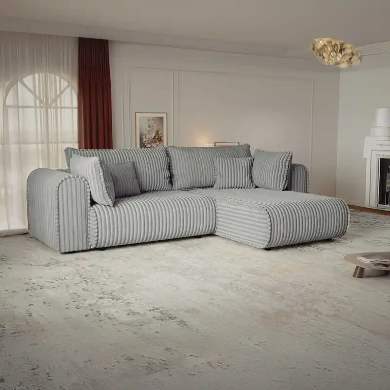 Colțar extensibil dumonde cu ladă de depozitare Monaco L Tilia Dove II 270x100 cm Ofertă limitată