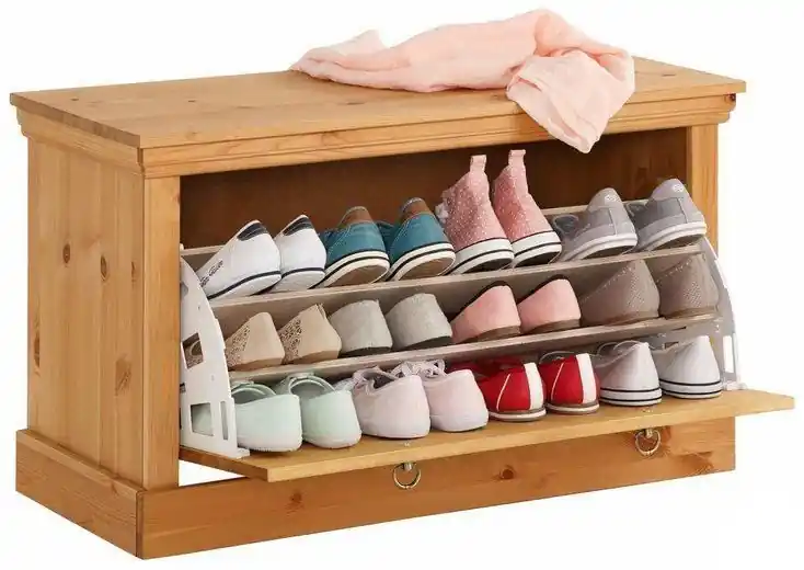 Bancheta pentru pantofi Basilico din lemn de pin 90 cm Nu rata
