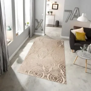Vezi acum Covor Bahar cu design 3D foarte elegant, stil baroc bej 120x170 cm