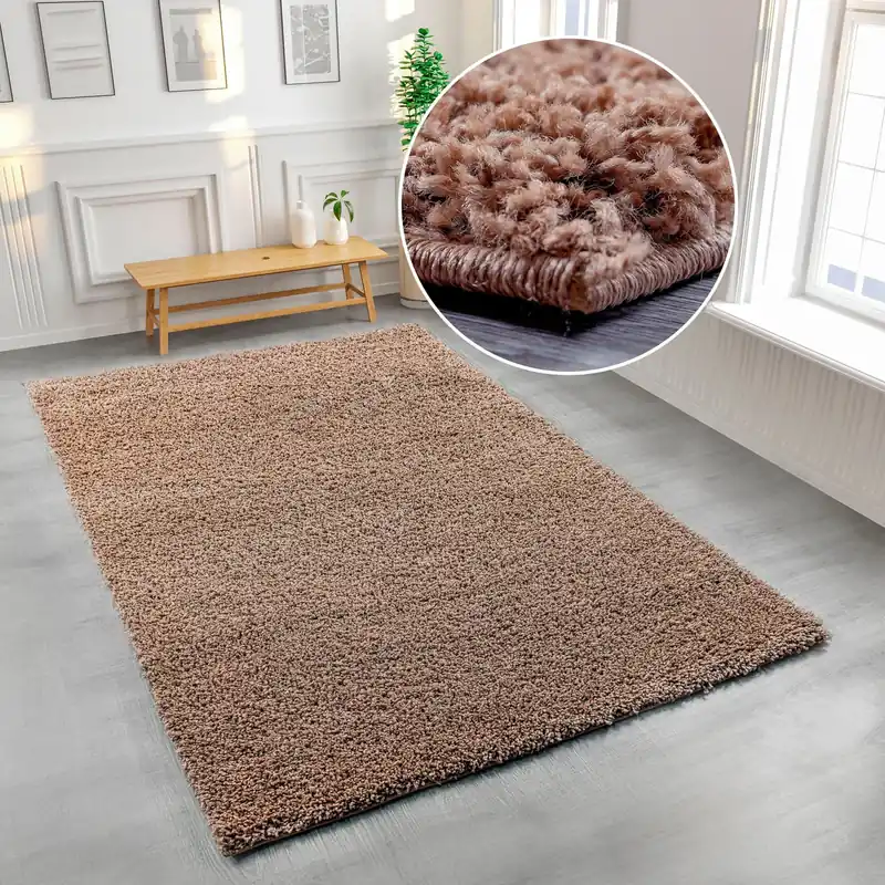 Bestseller Covor shaggy Viva maro foarte pufos 120x180 cm