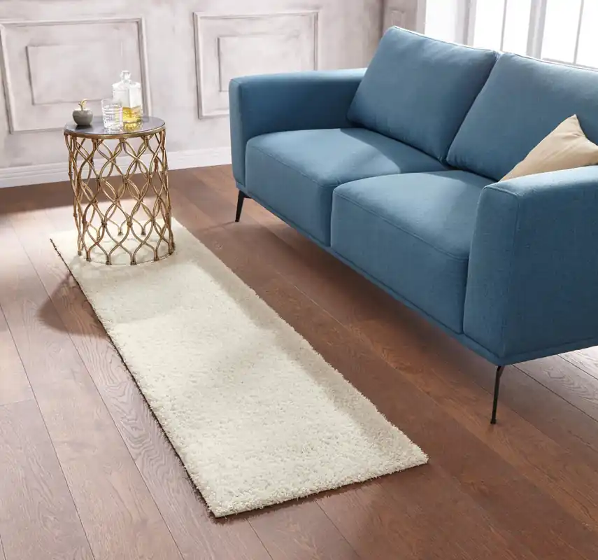Comandă acum Covor traversă Cosima GMK pufos alb, 90x250 cm