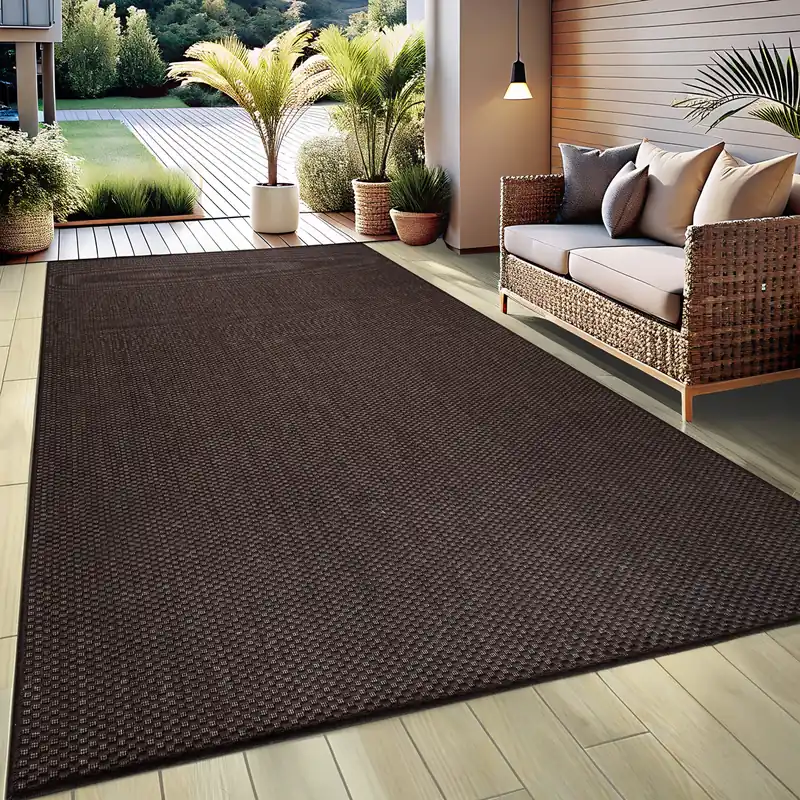 Retur gratuit Covor Venice cu tesatura plata, aspect de sisal maro 80x150 cm