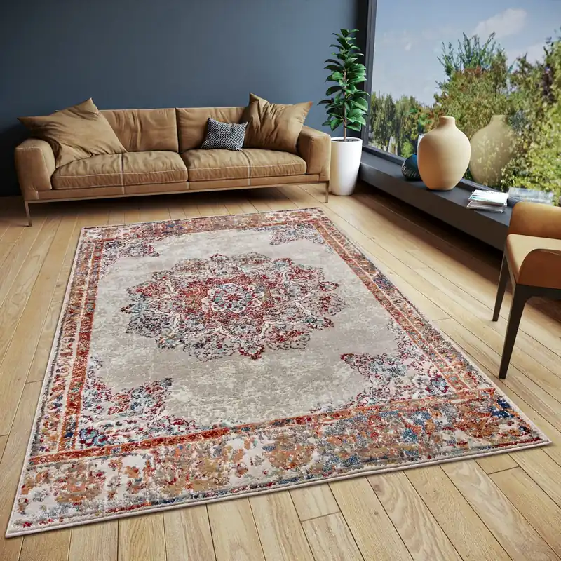 Disponibil imediat Covor »Maderno« cu design oriental crem, fire scurte, 120x170 cm