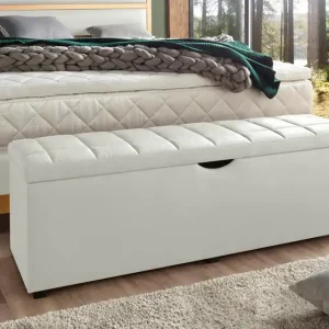 Bancheta Places of Style din piele ecologica cu depozitare, 40x120 cm Ultima șansă
