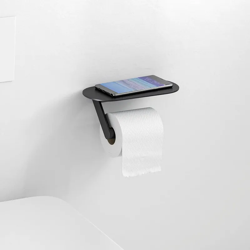 Suport pentru hârtie igienică HansGrohe Wallstoris negru mat Cumpără online