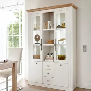 Vezi acum Bufet »WESTMINSTER« cu aspect de lemn alb, 129 cm latime